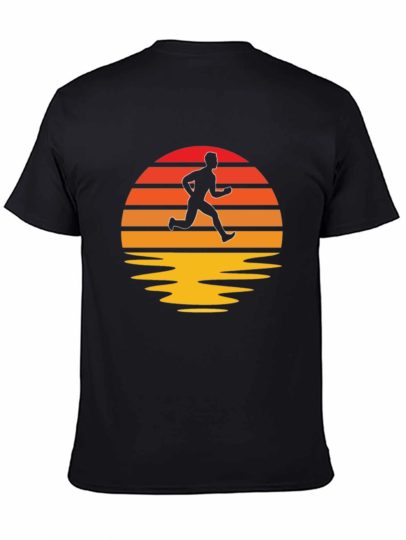 Retro Runner T-Shirt - Sunset Silhouette