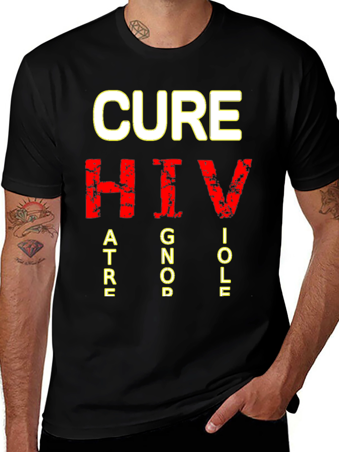 CURE HIV T-Shirt - Bold Statement Tee