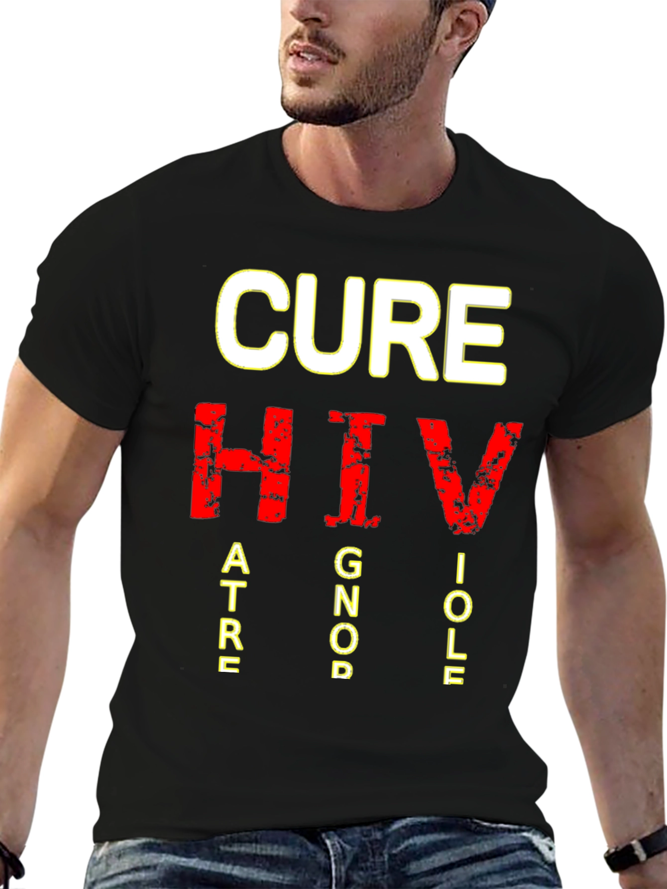 CURE HIV T-Shirt - Bold Statement Tee