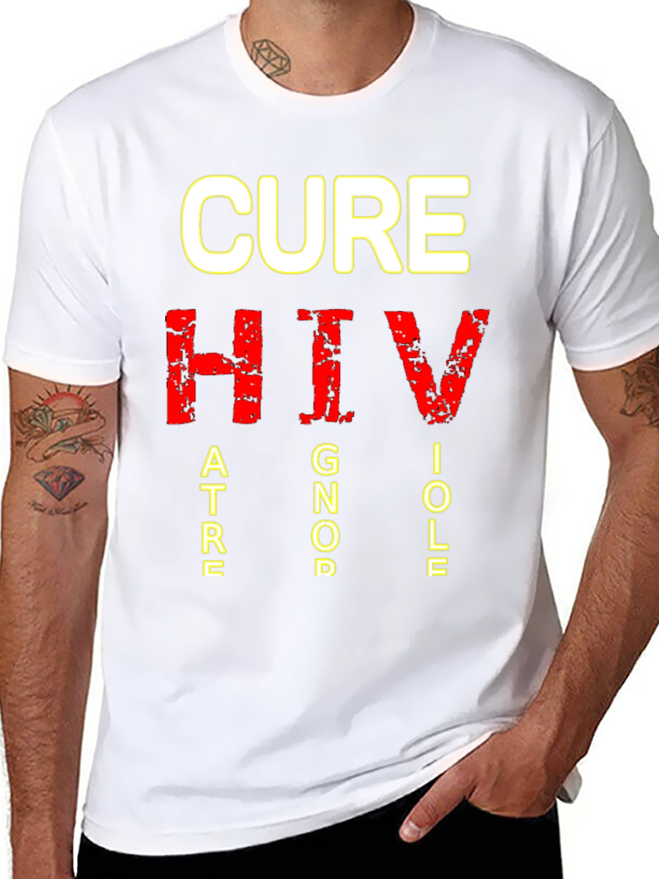 CURE HIV T-Shirt - Bold Statement Tee