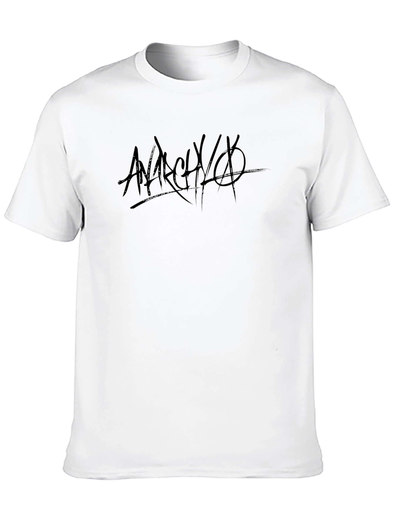 Anarchy Graphic Print Black Cotton T-Shirt