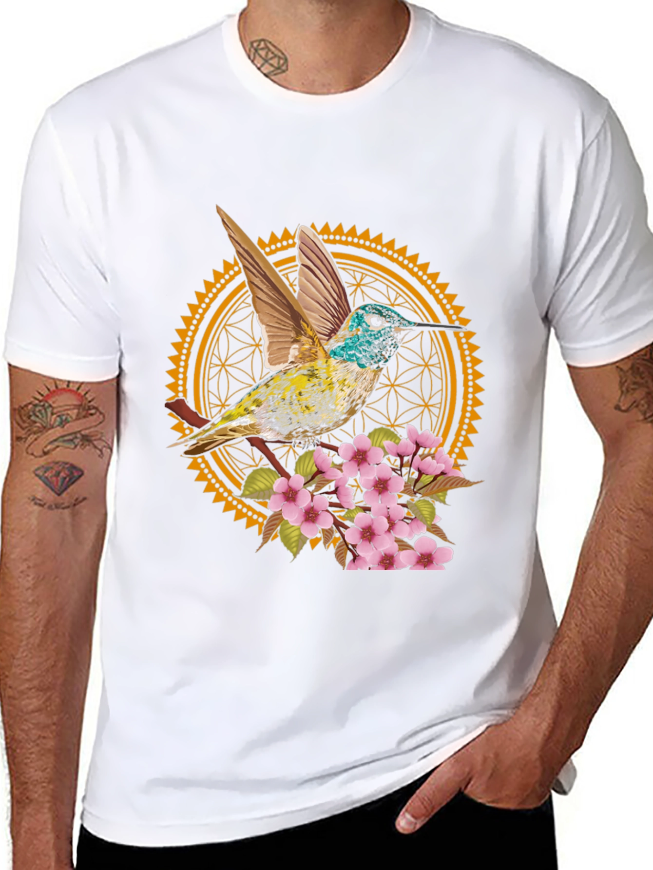 Hummingbird Floral Graphic Tee