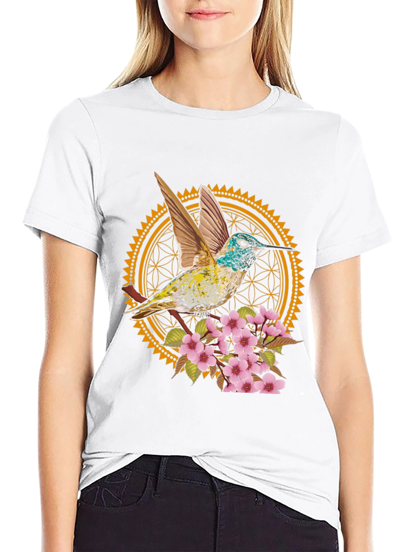 Hummingbird Floral Graphic Tee
