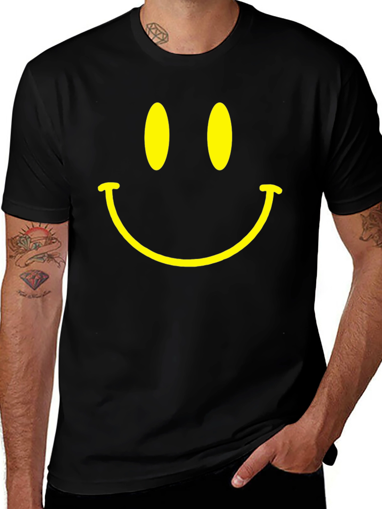 Smiley Face Graphic T-Shirt - Classic Happy Design