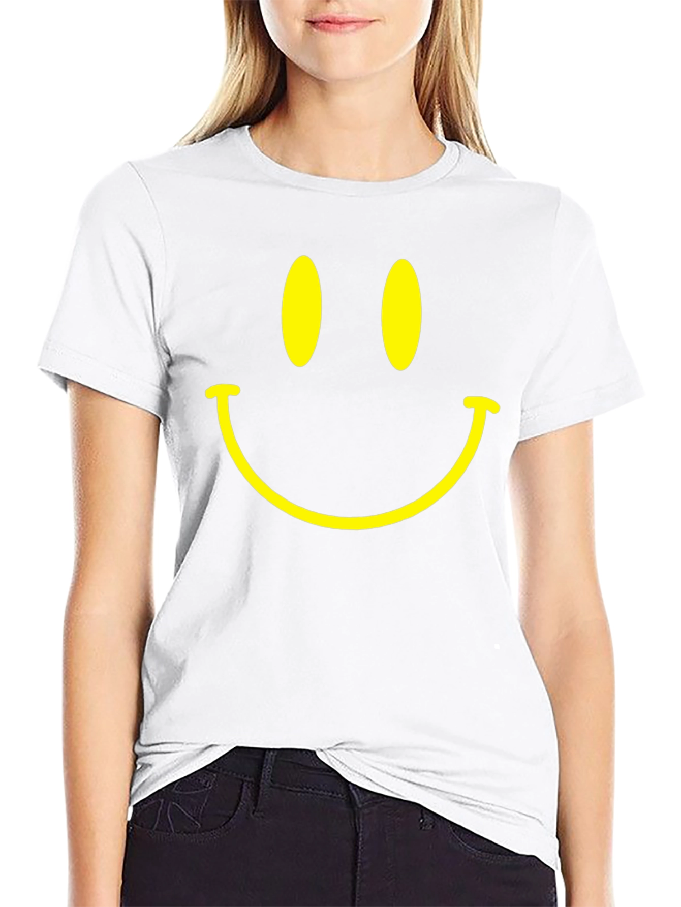 Smiley Face Graphic T-Shirt - Classic Happy Design