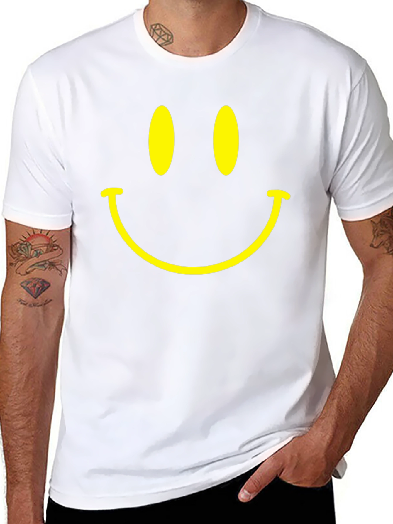 Smiley Face Graphic T-Shirt - Classic Happy Design