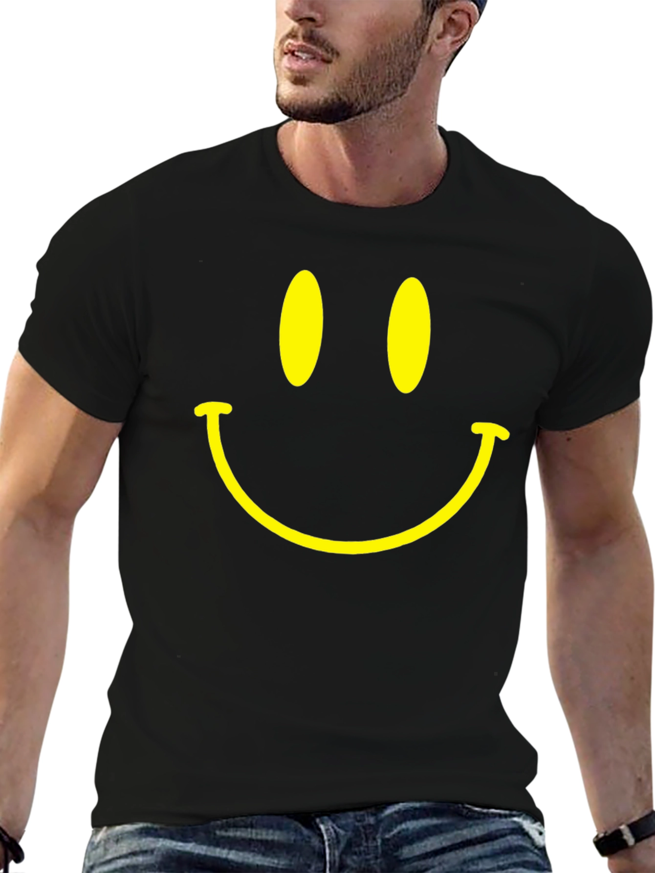 Smiley Face Graphic T-Shirt - Classic Happy Design