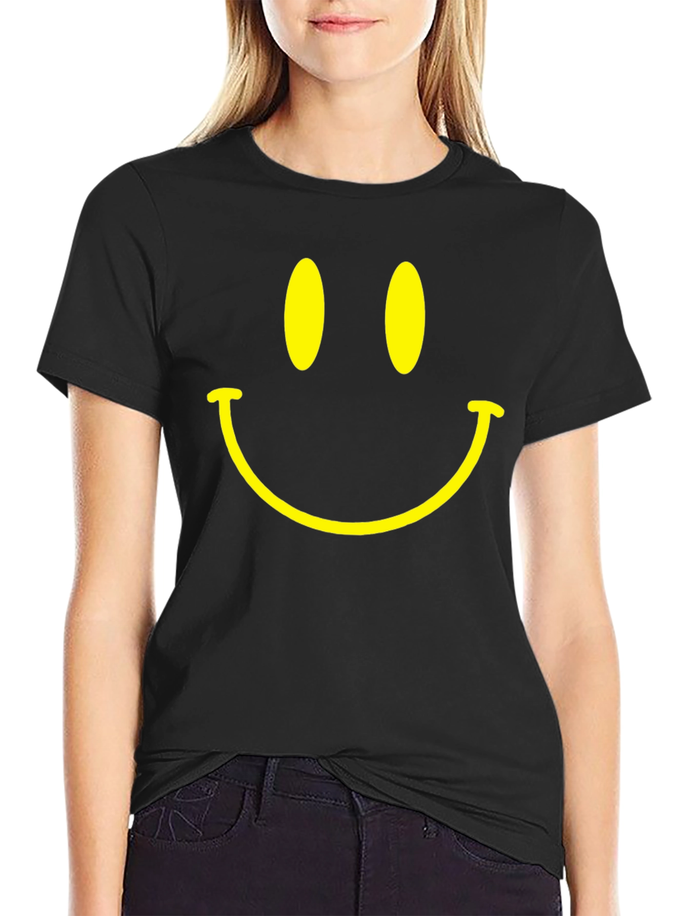 Smiley Face Graphic T-Shirt - Classic Happy Design