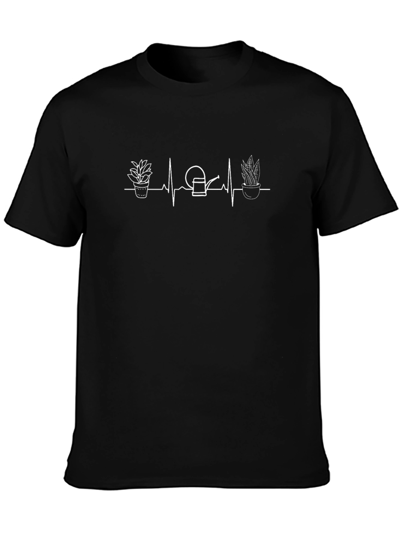 Plant Lover ECG T-Shirt - Gardener Heartbeat Tee