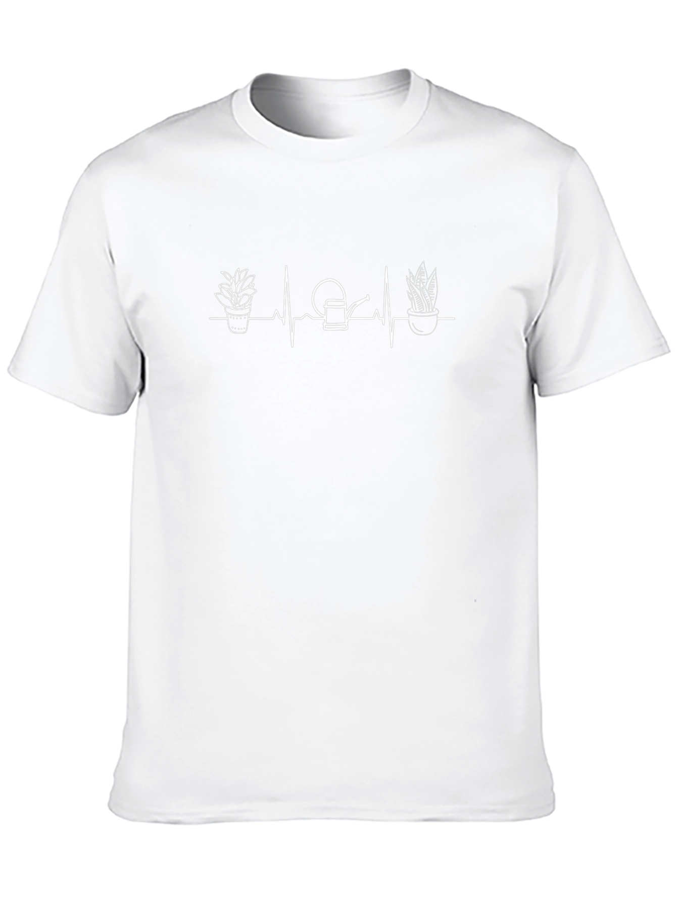 Plant Lover ECG T-Shirt - Gardener Heartbeat Tee