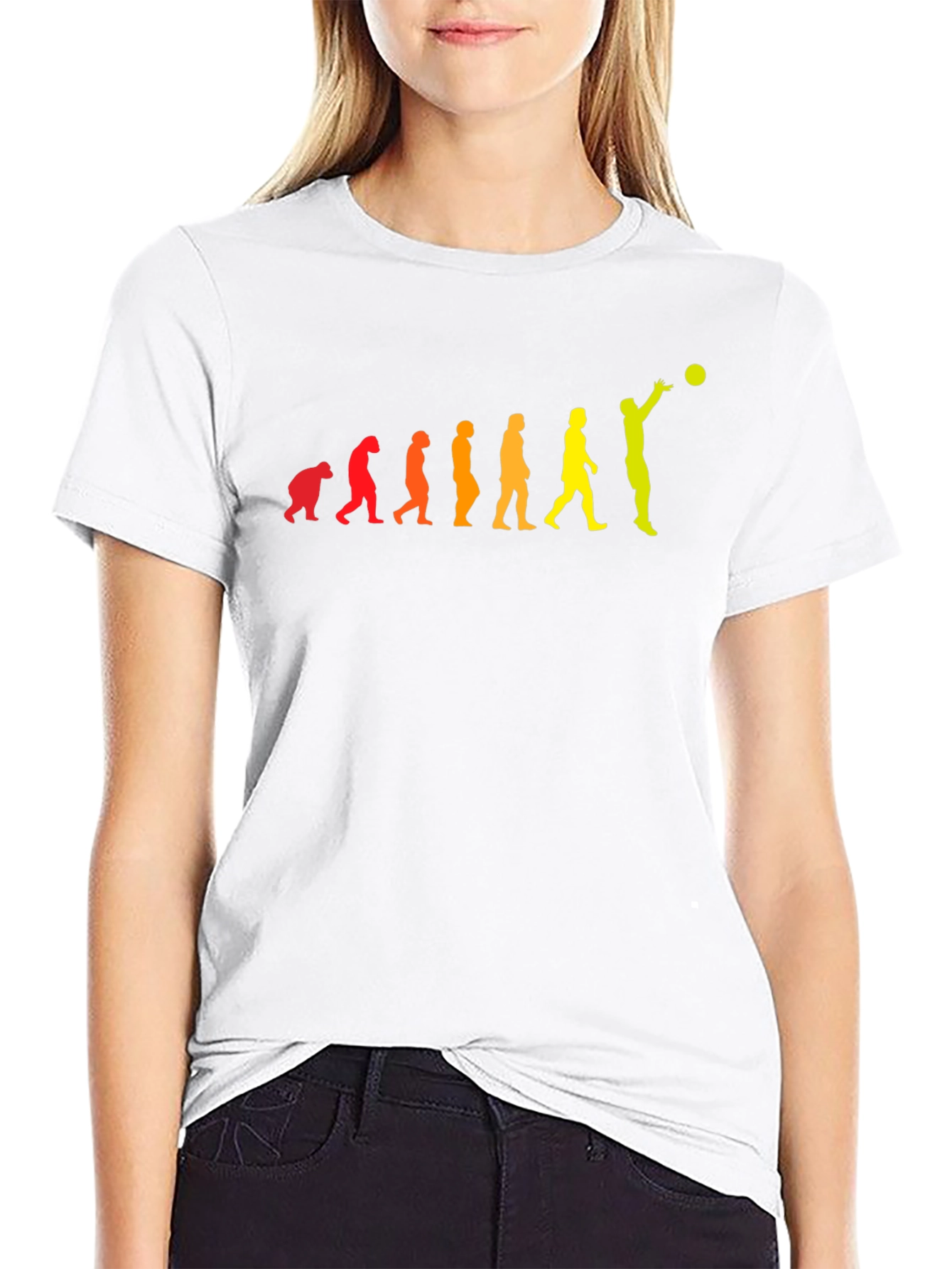 Evolution of Volleyball Player Graphic T-Shirt
