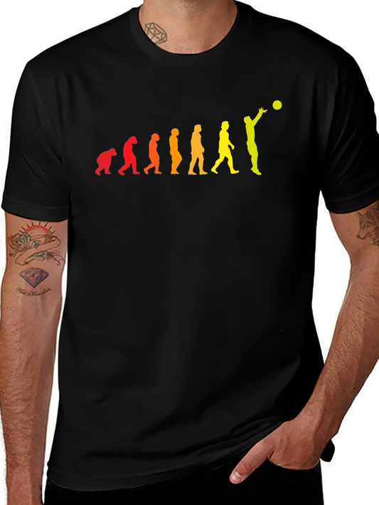 Evolution of Volleyball Player Graphic T-Shirt