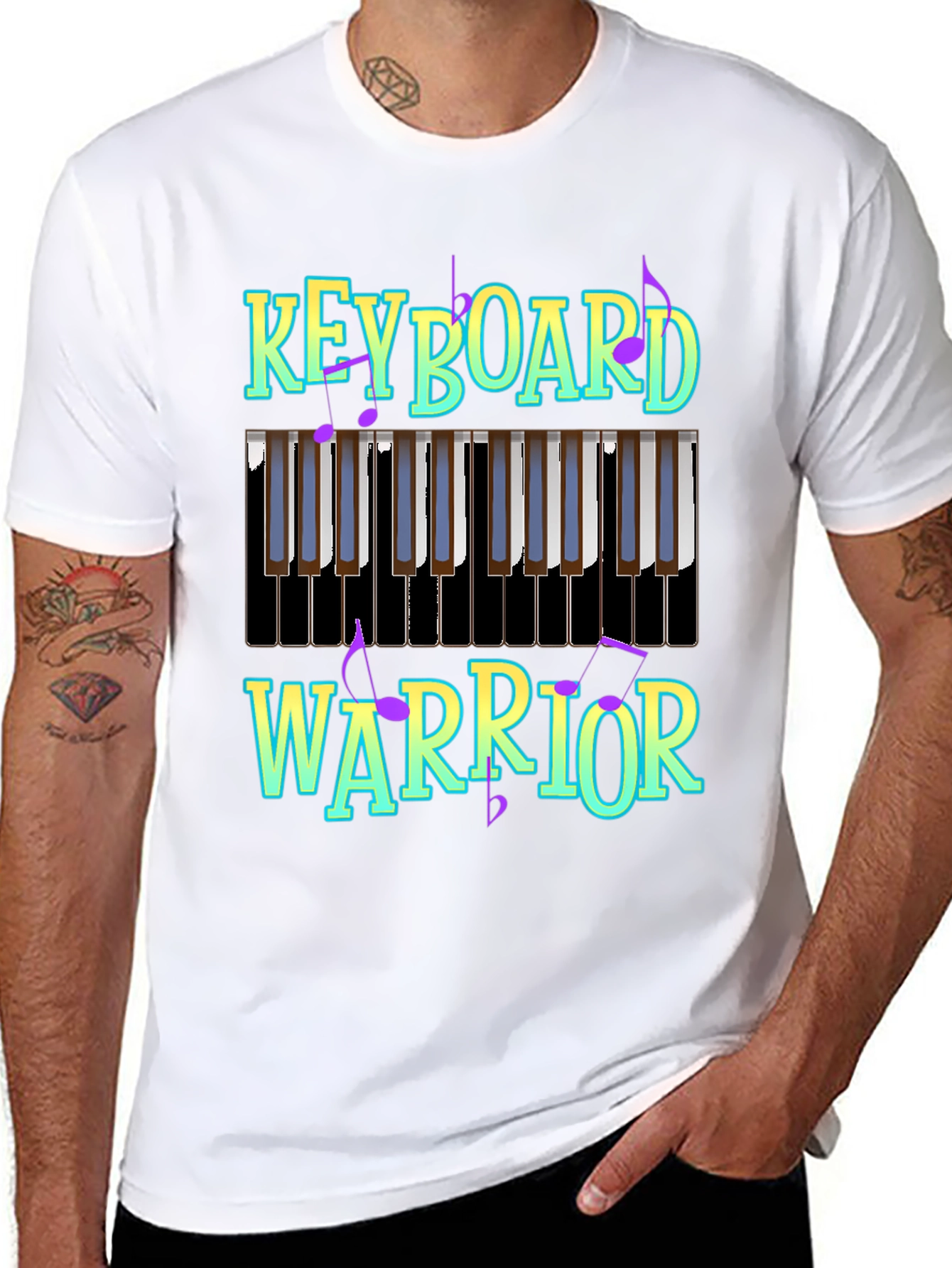 Keyboard Warrior Graphic Tee - Music Lover T-Shirt