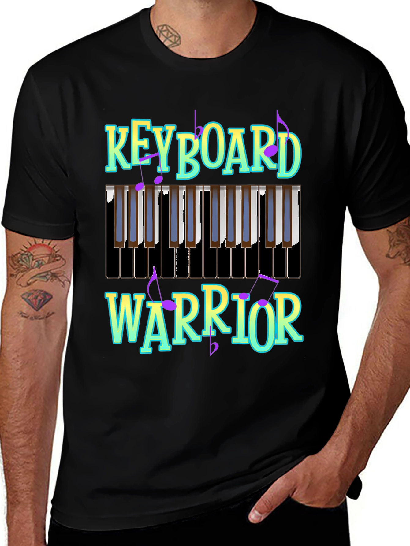 Keyboard Warrior Graphic Tee - Music Lover T-Shirt