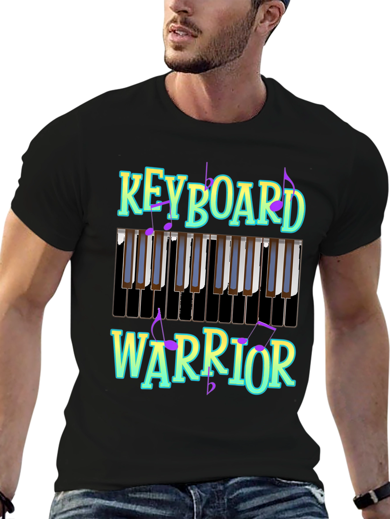 Keyboard Warrior Graphic Tee - Music Lover T-Shirt