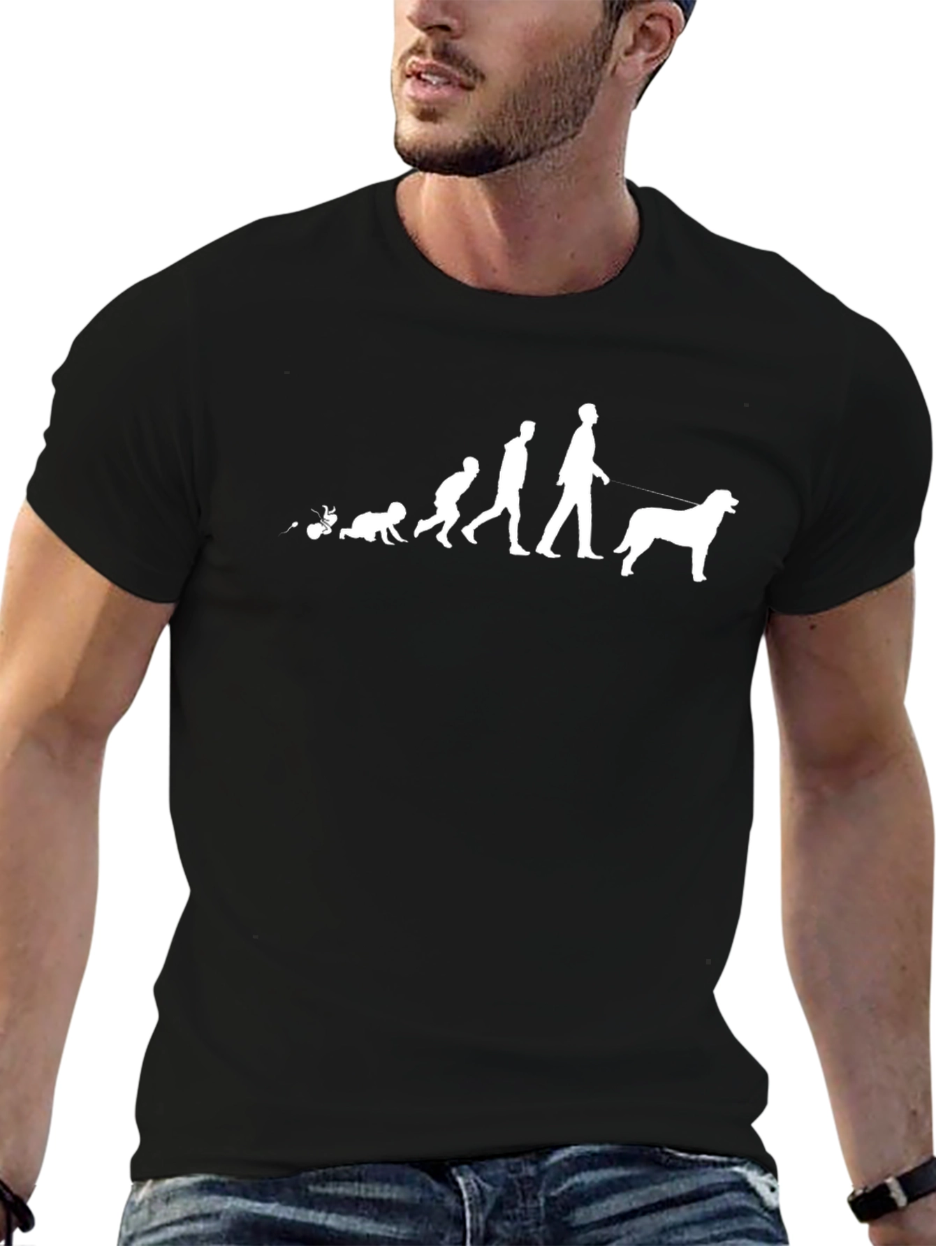 Evolution of Man and Dog T-Shirt