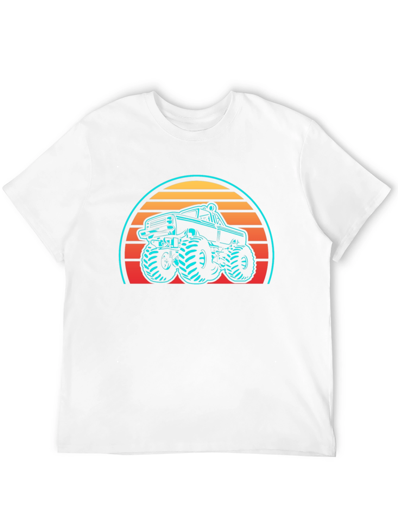 Monster Truck Sunset Graphic Tee - Black