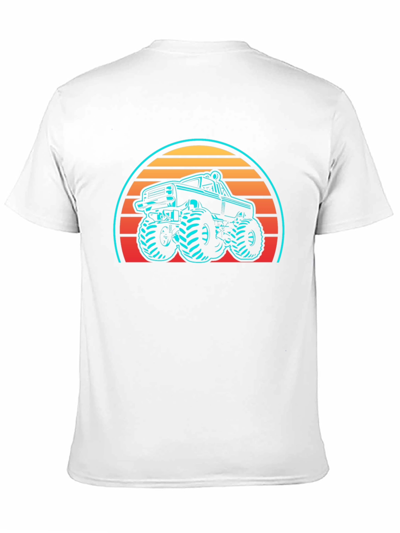 Monster Truck Sunset Graphic Tee - Black