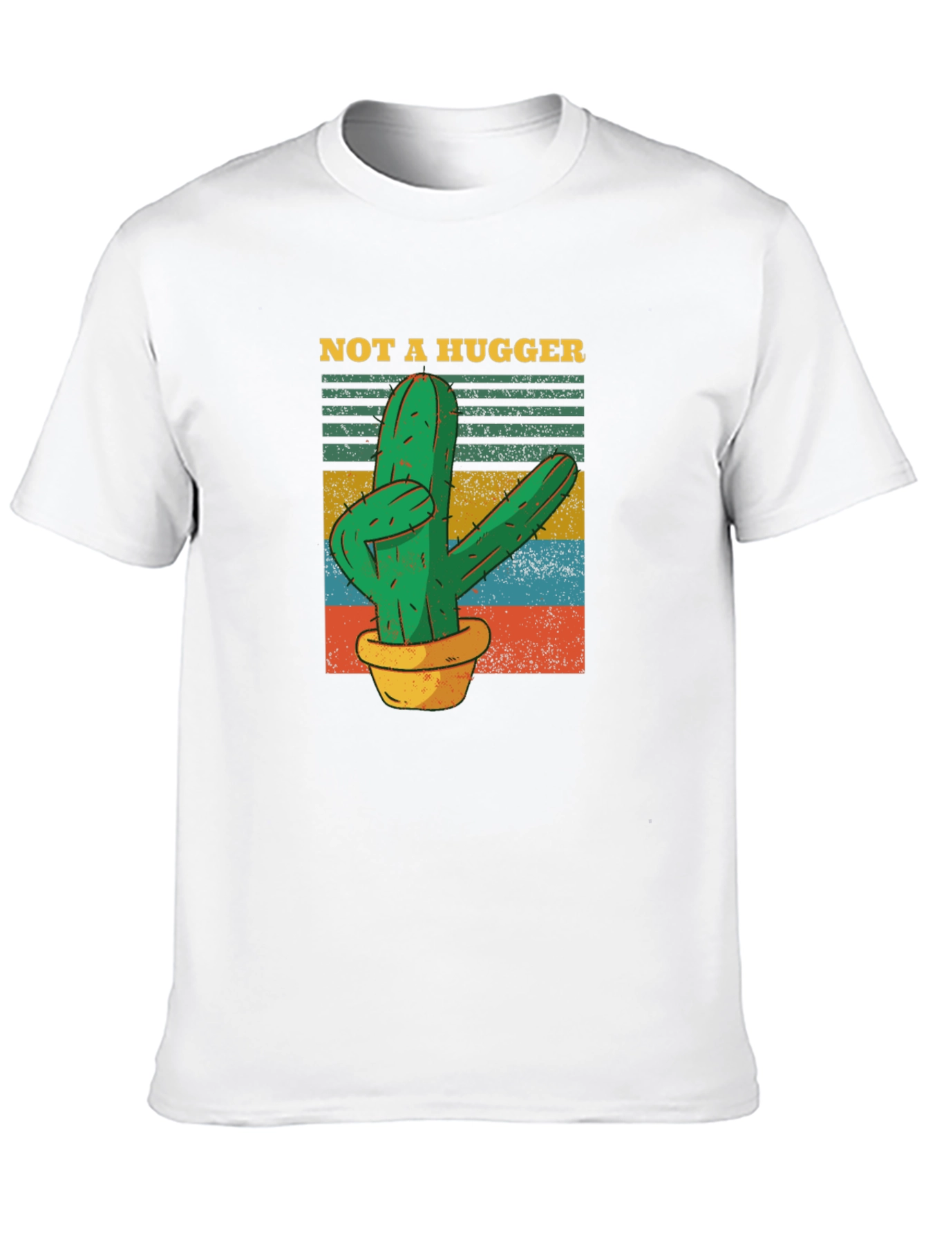 Not A Hugger Cactus Graphic T-Shirt