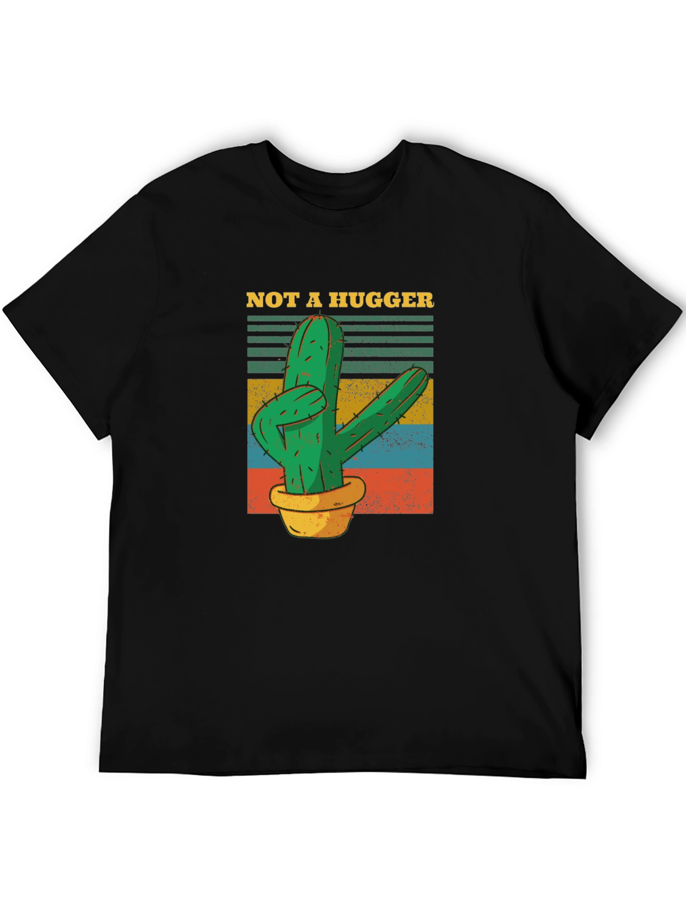 Not A Hugger Cactus Graphic T-Shirt