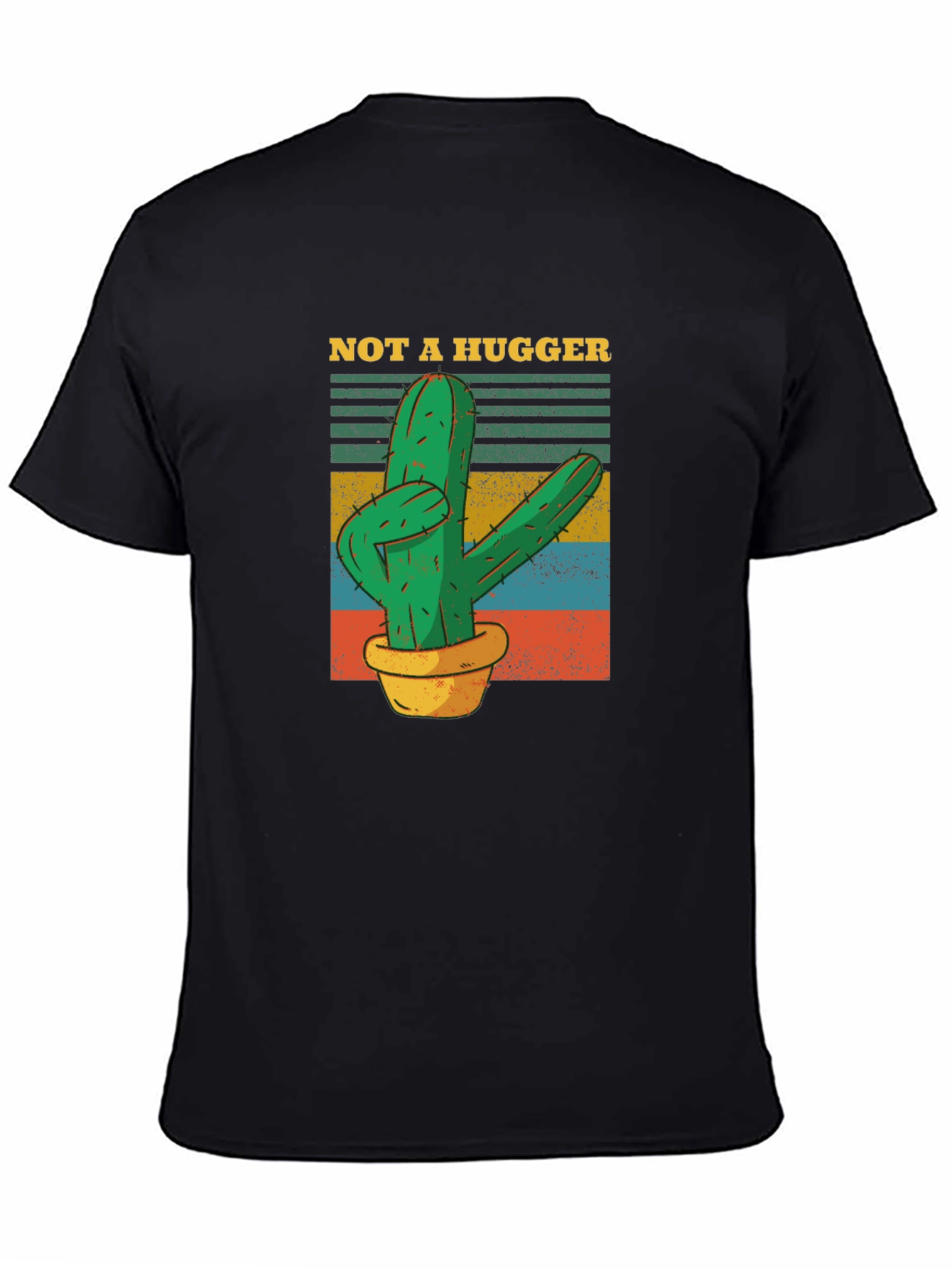 Not A Hugger Cactus Graphic T-Shirt