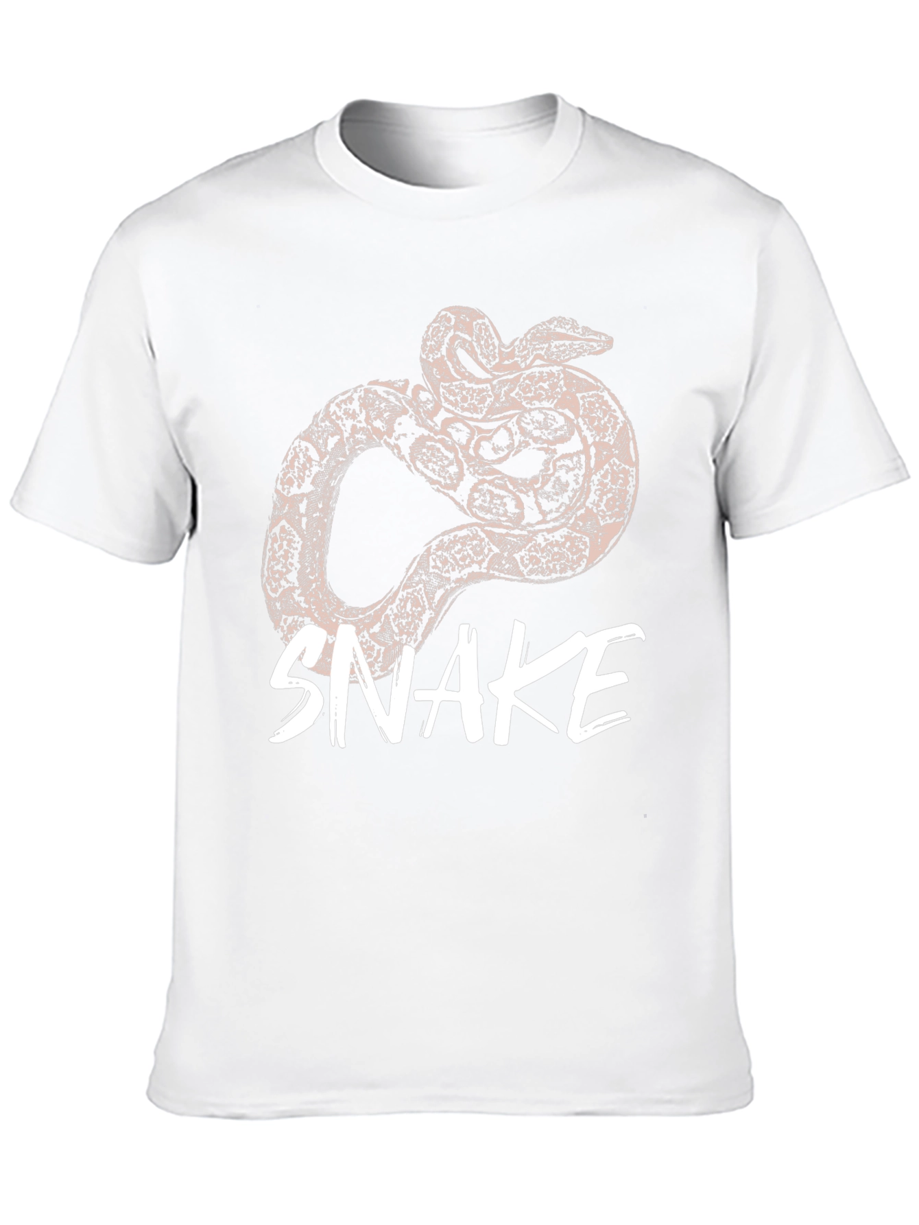 Mens Snake Graphic Print Black T-Shirt