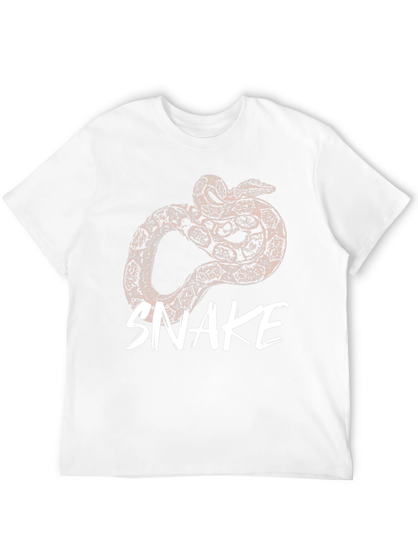 Mens Snake Graphic Print Black T-Shirt