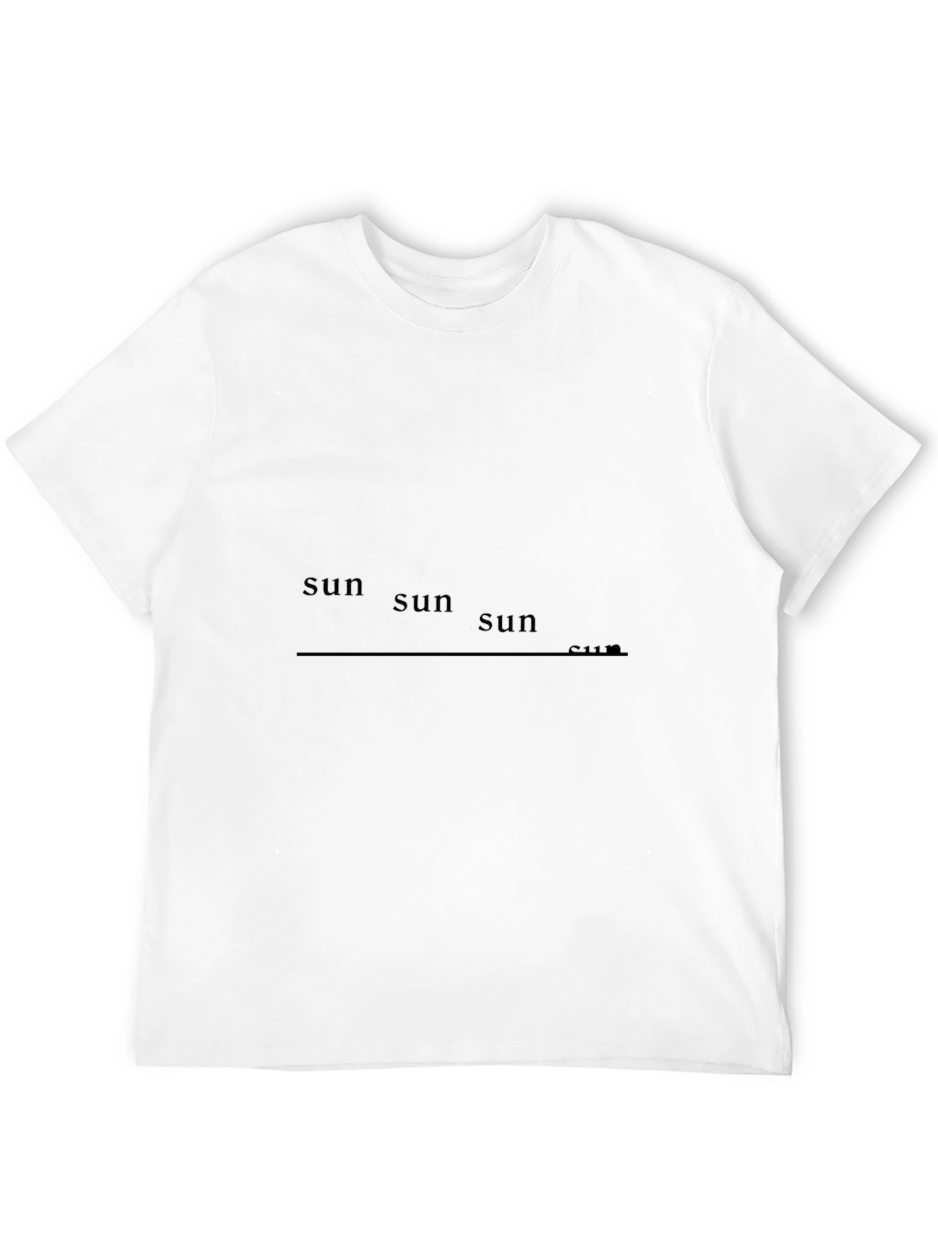Minimalist Sun Graphic Black T-Shirt