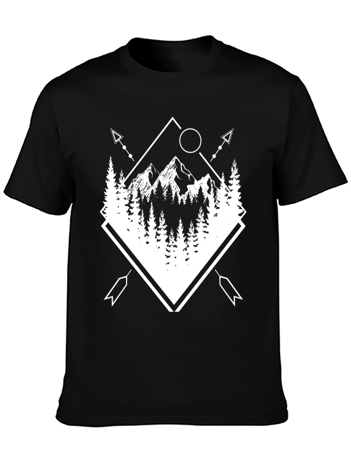 Geometric Mountain Graphic T-Shirt