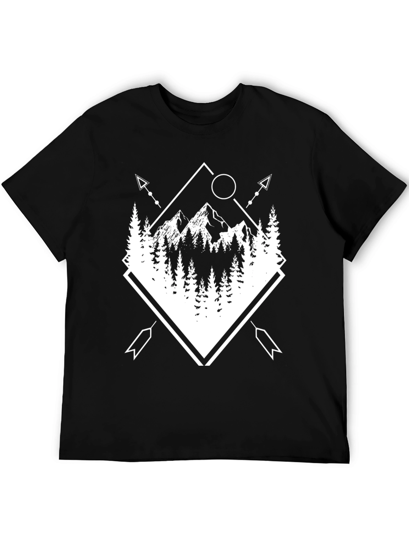 Geometric Mountain Graphic T-Shirt