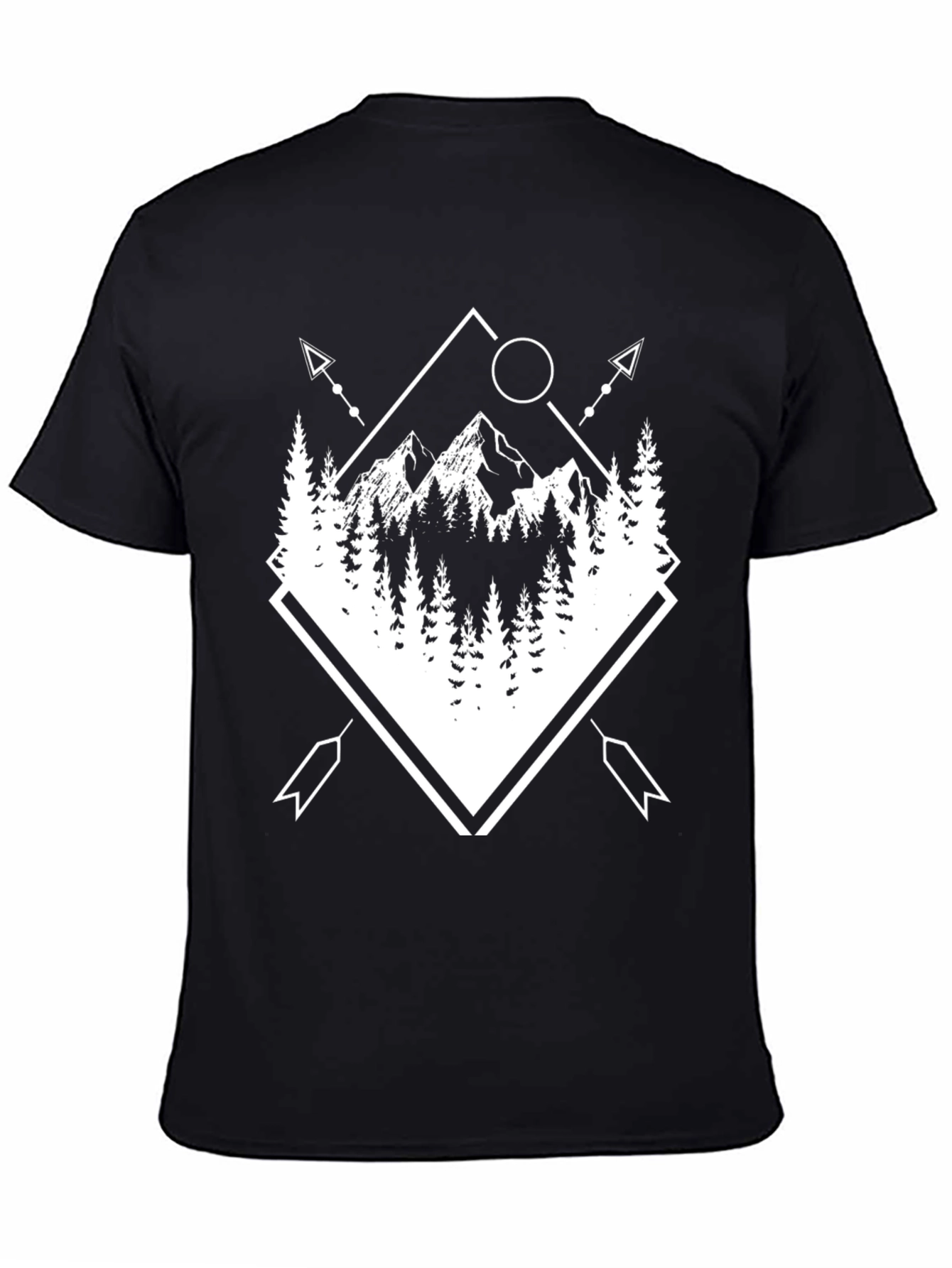 Geometric Mountain Graphic T-Shirt
