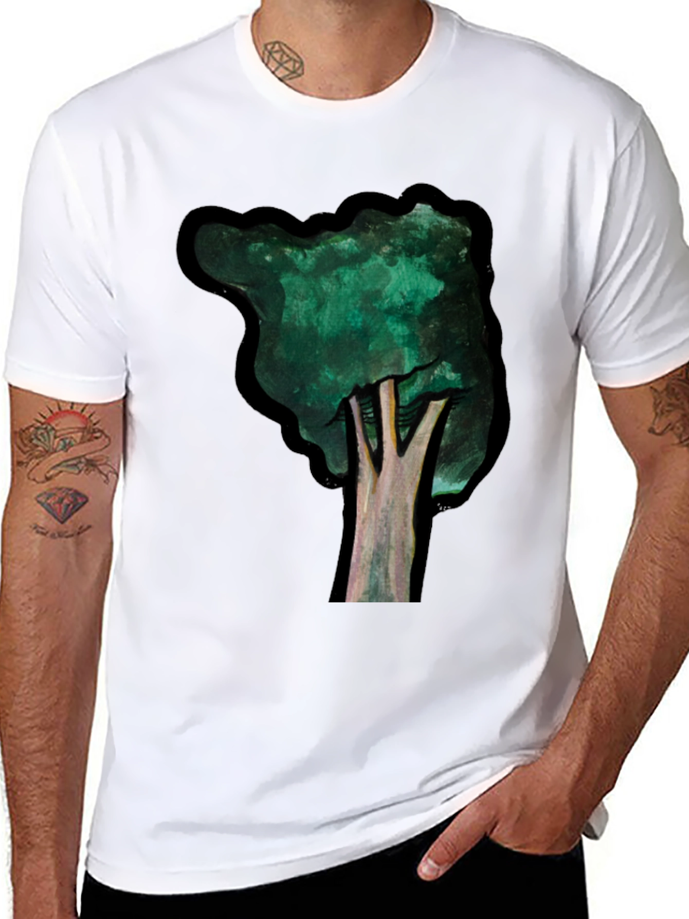 Abstract Tree Graphic Tee - Nature Inspired T-Shirt