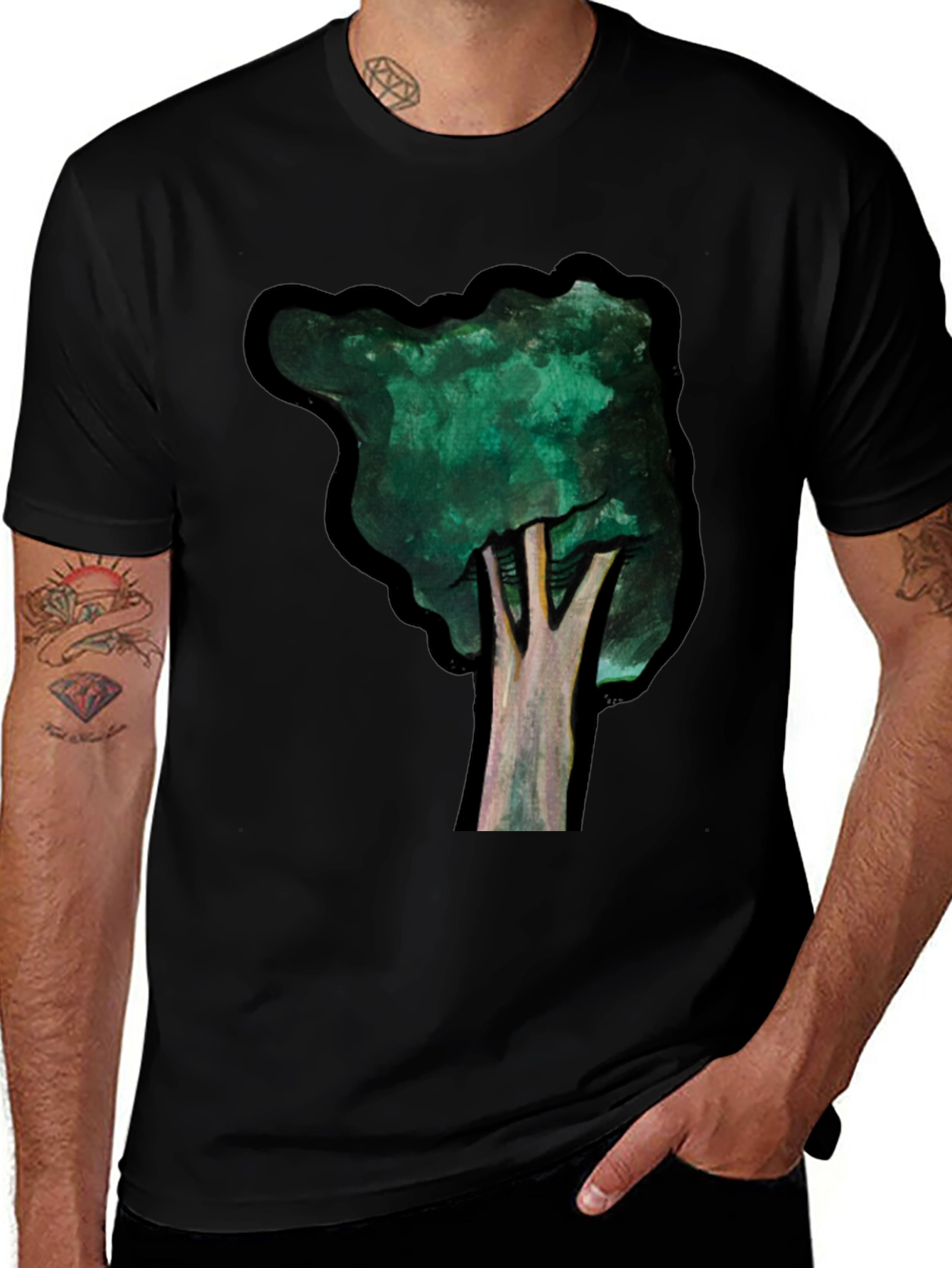 Abstract Tree Graphic Tee - Nature Inspired T-Shirt