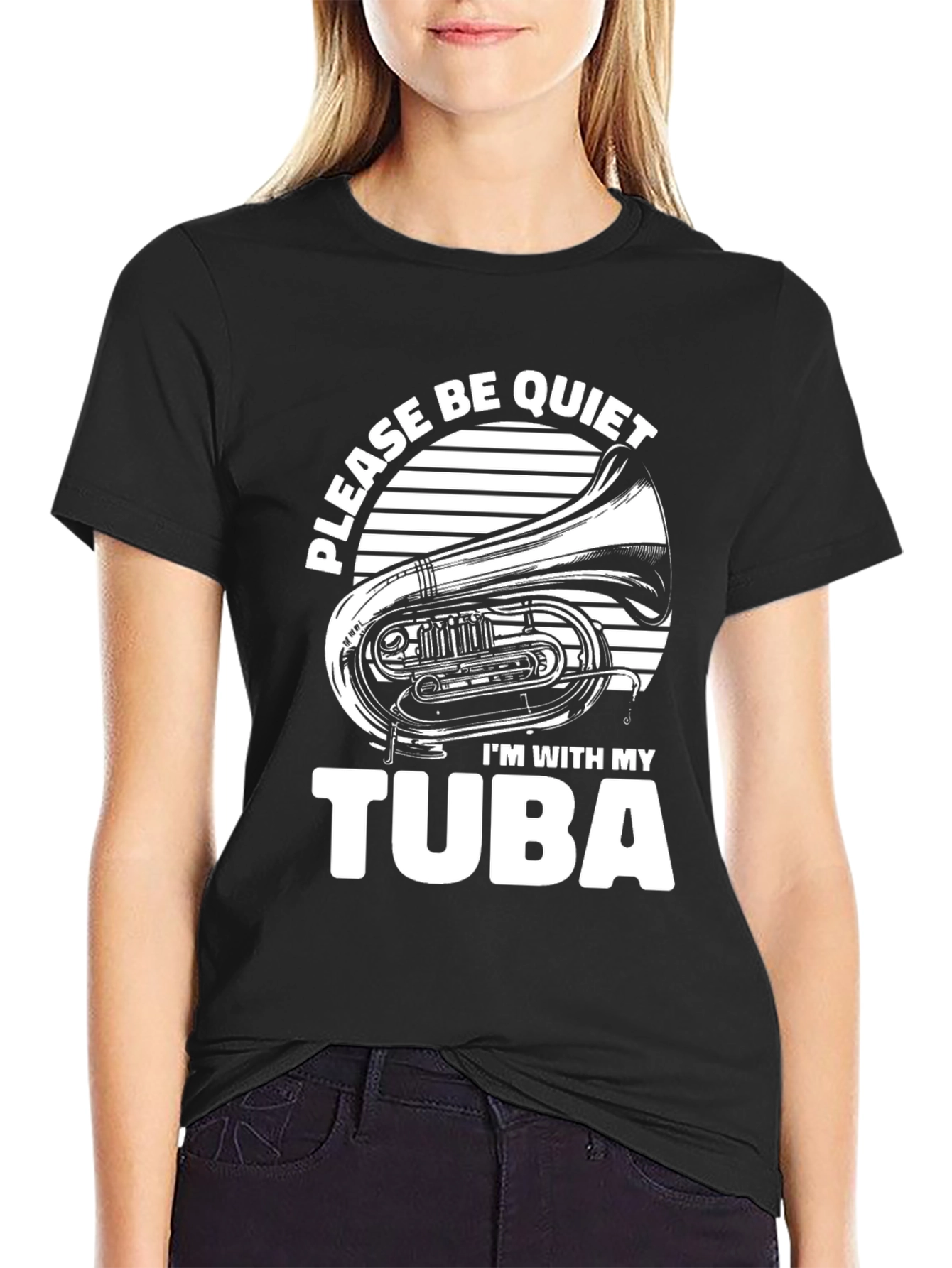 Please Be Quiet Tuba T-Shirt