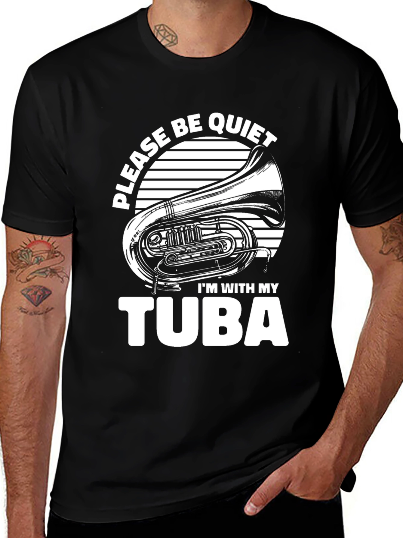 Please Be Quiet Tuba T-Shirt