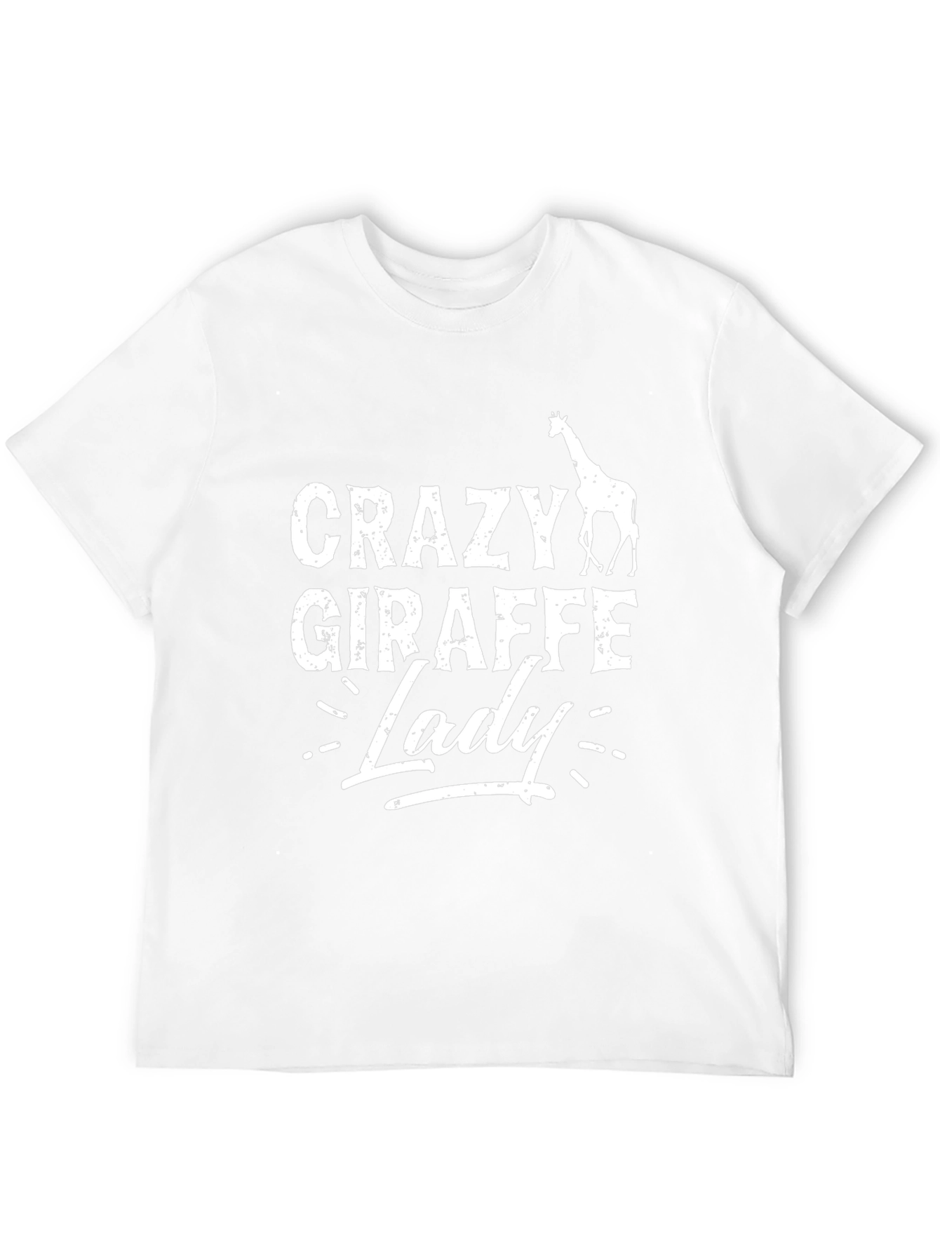 Crazy Giraffe Lady T-Shirt - Novelty Graphic Tee