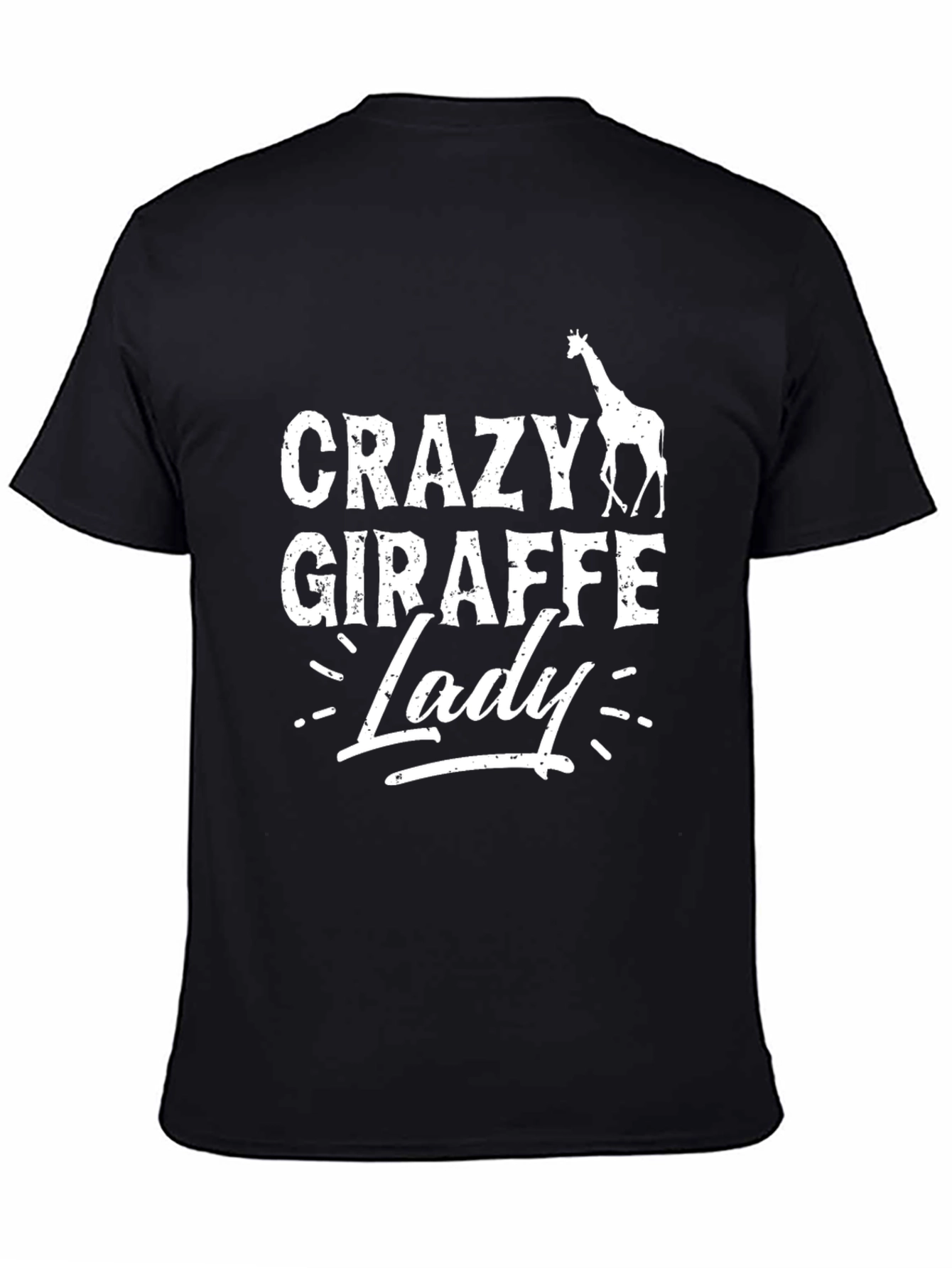 Crazy Giraffe Lady T-Shirt - Novelty Graphic Tee