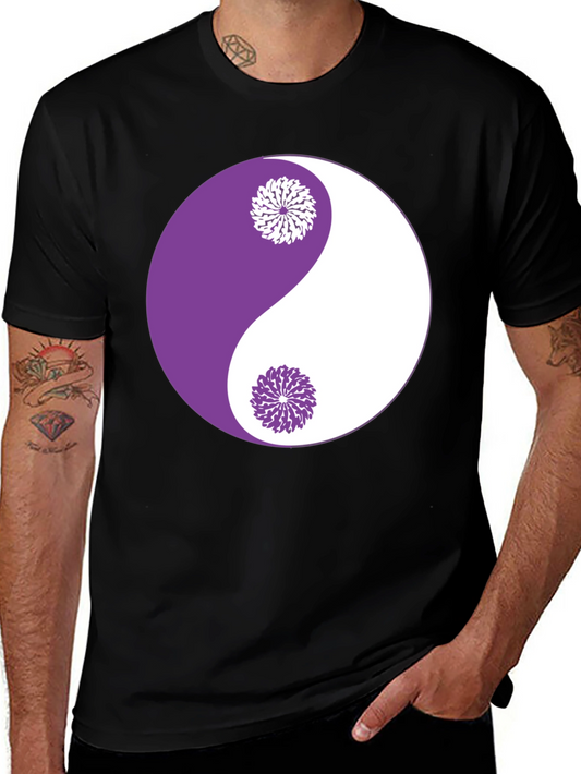 Yin Yang Floral Graphic T-Shirt