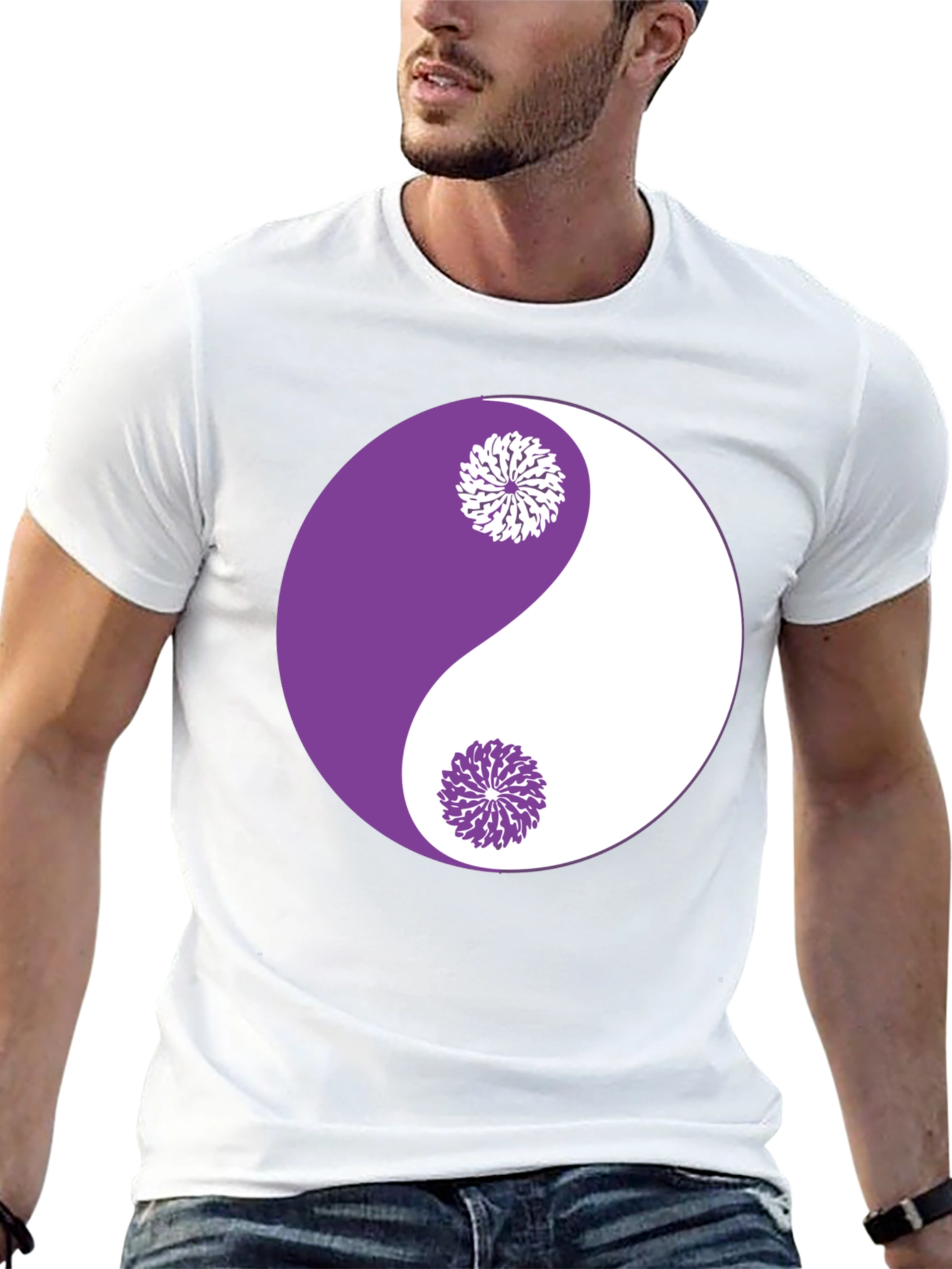 Yin Yang Floral Graphic T-Shirt