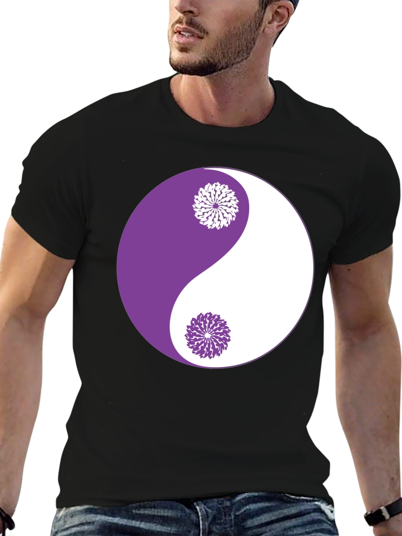Yin Yang Floral Graphic T-Shirt