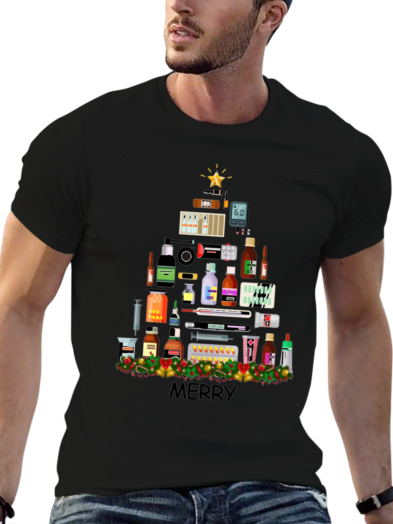 Medical Christmas Tree T-Shirt - Holiday Healthcare Apparel