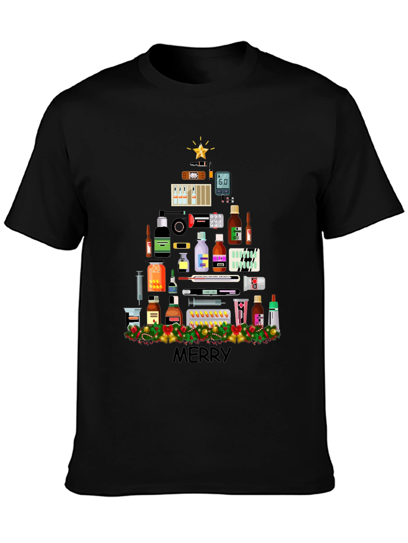 Medical Christmas Tree T-Shirt - Holiday Healthcare Apparel