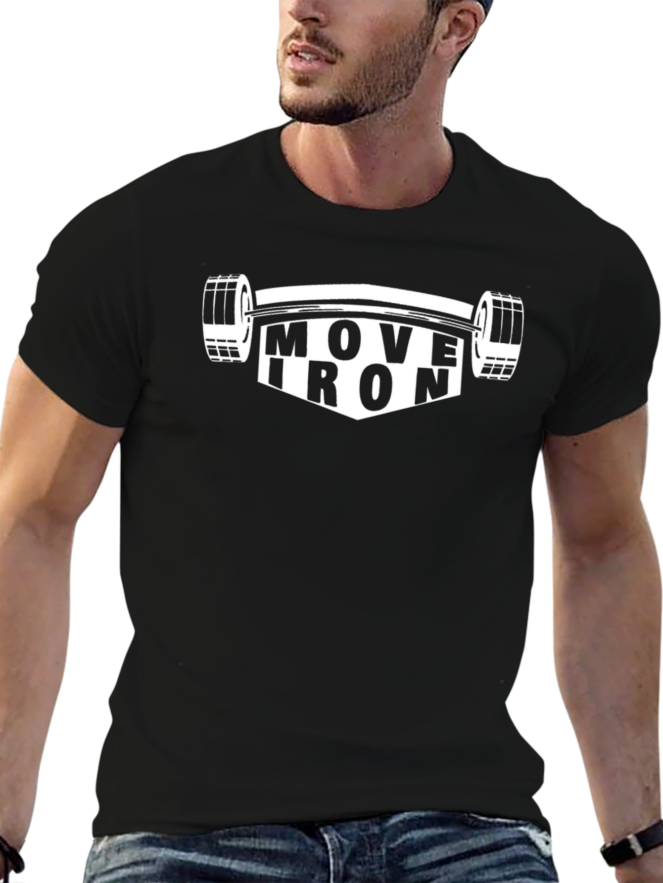 Move Iron Black T-Shirt - Gym Workout Apparel