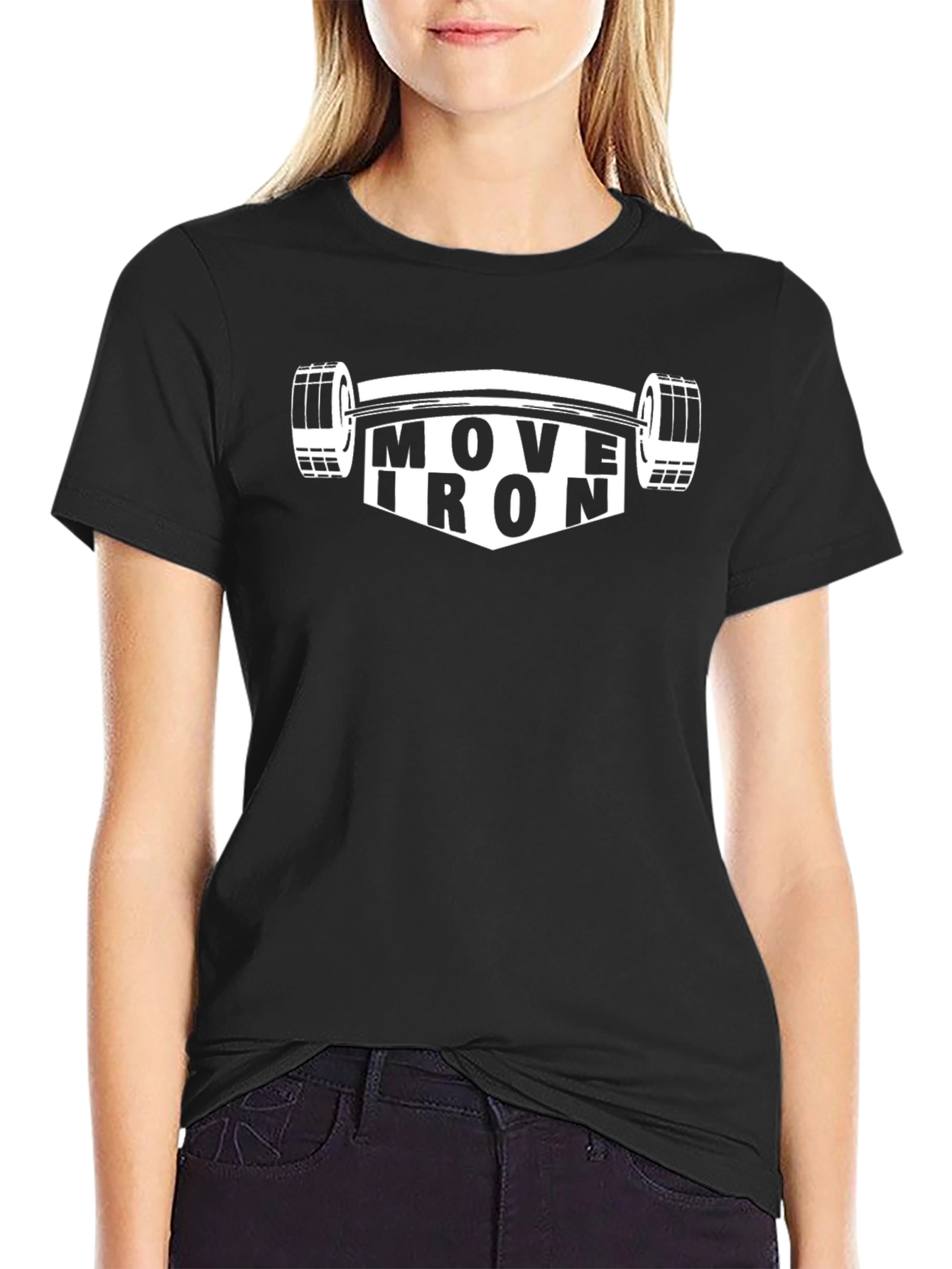 Move Iron Black T-Shirt - Gym Workout Apparel