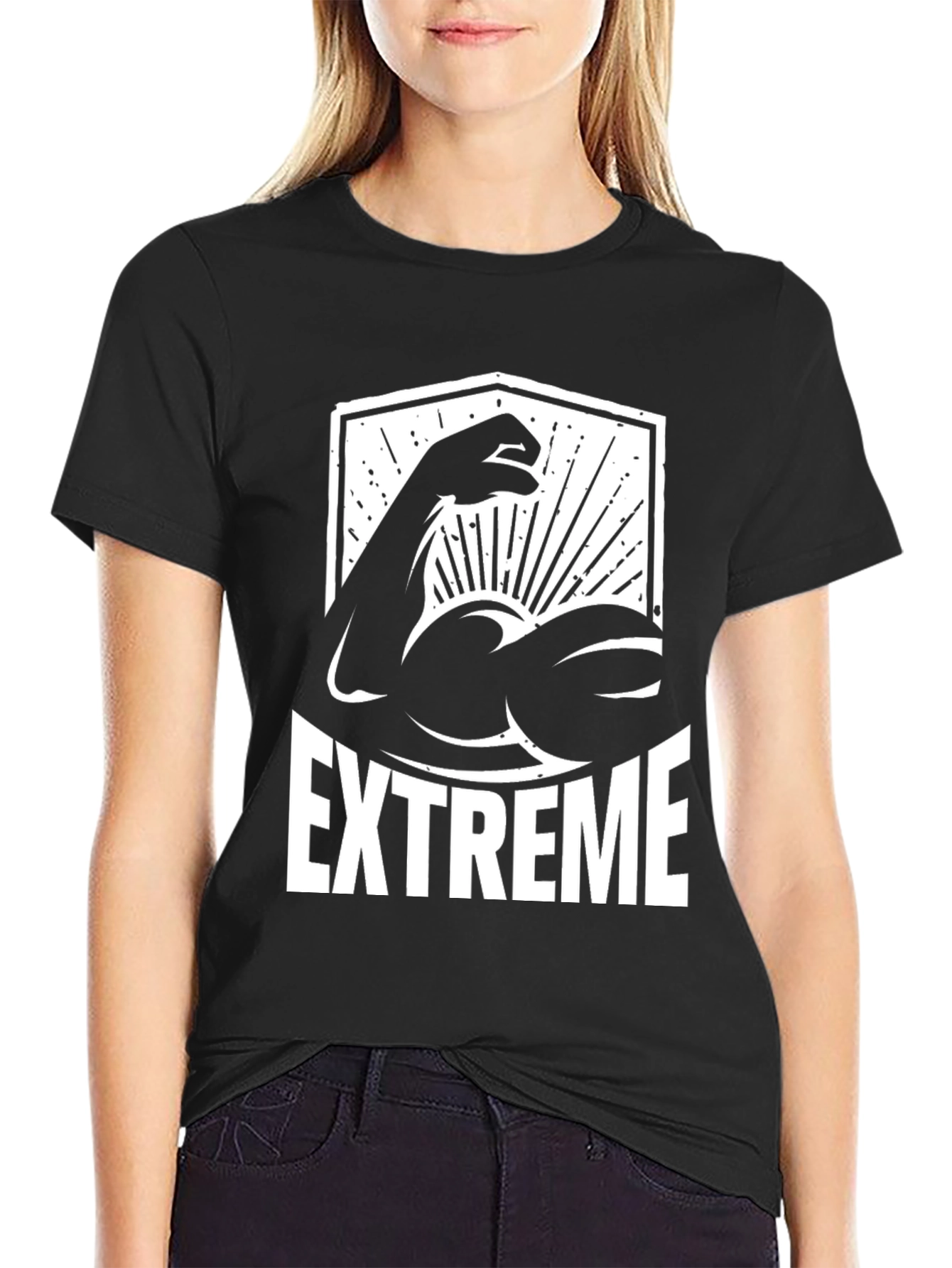 Extreme Muscle Black T-Shirt for Fitness Enthusiasts