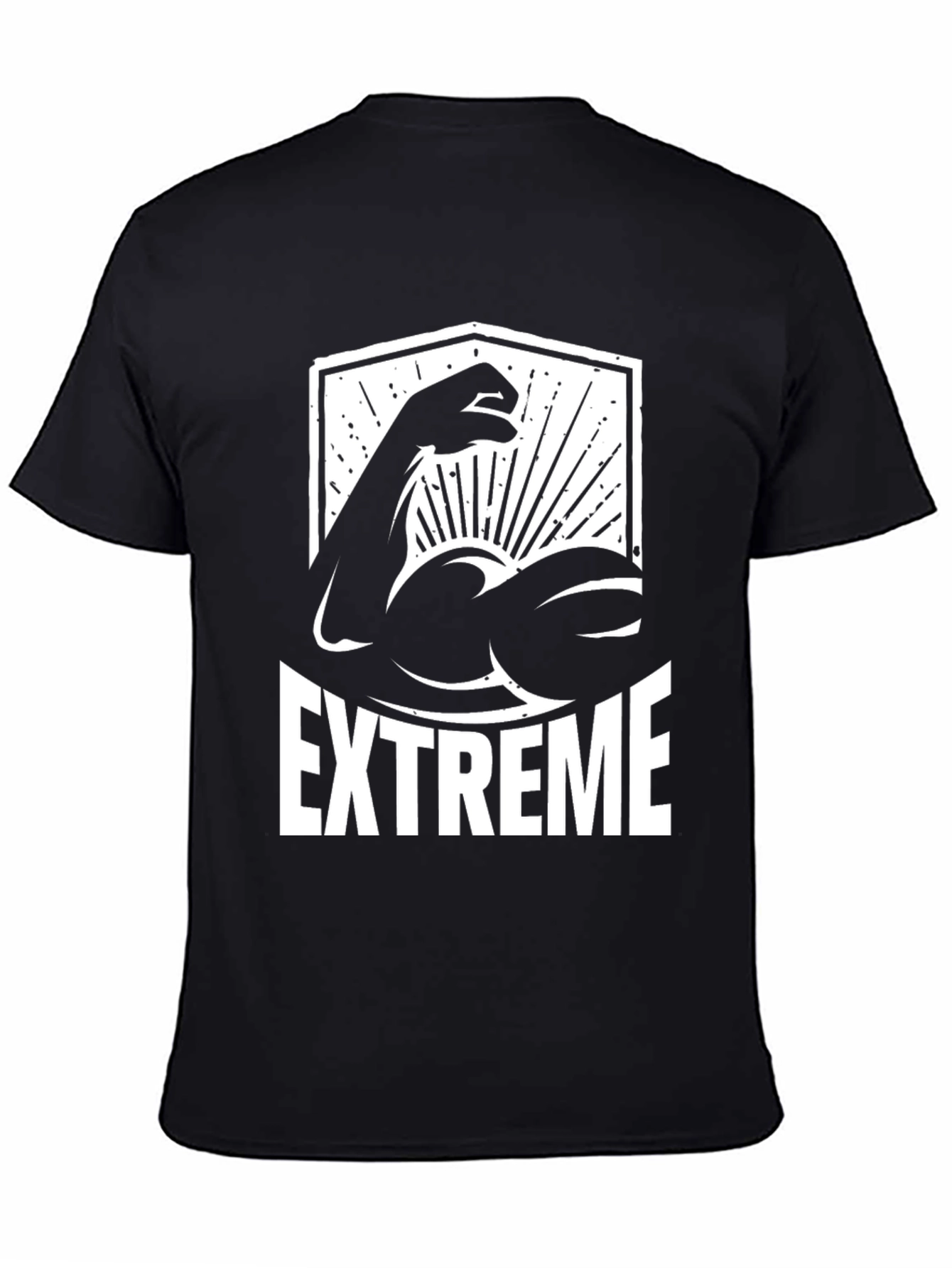Extreme Muscle Black T-Shirt for Fitness Enthusiasts