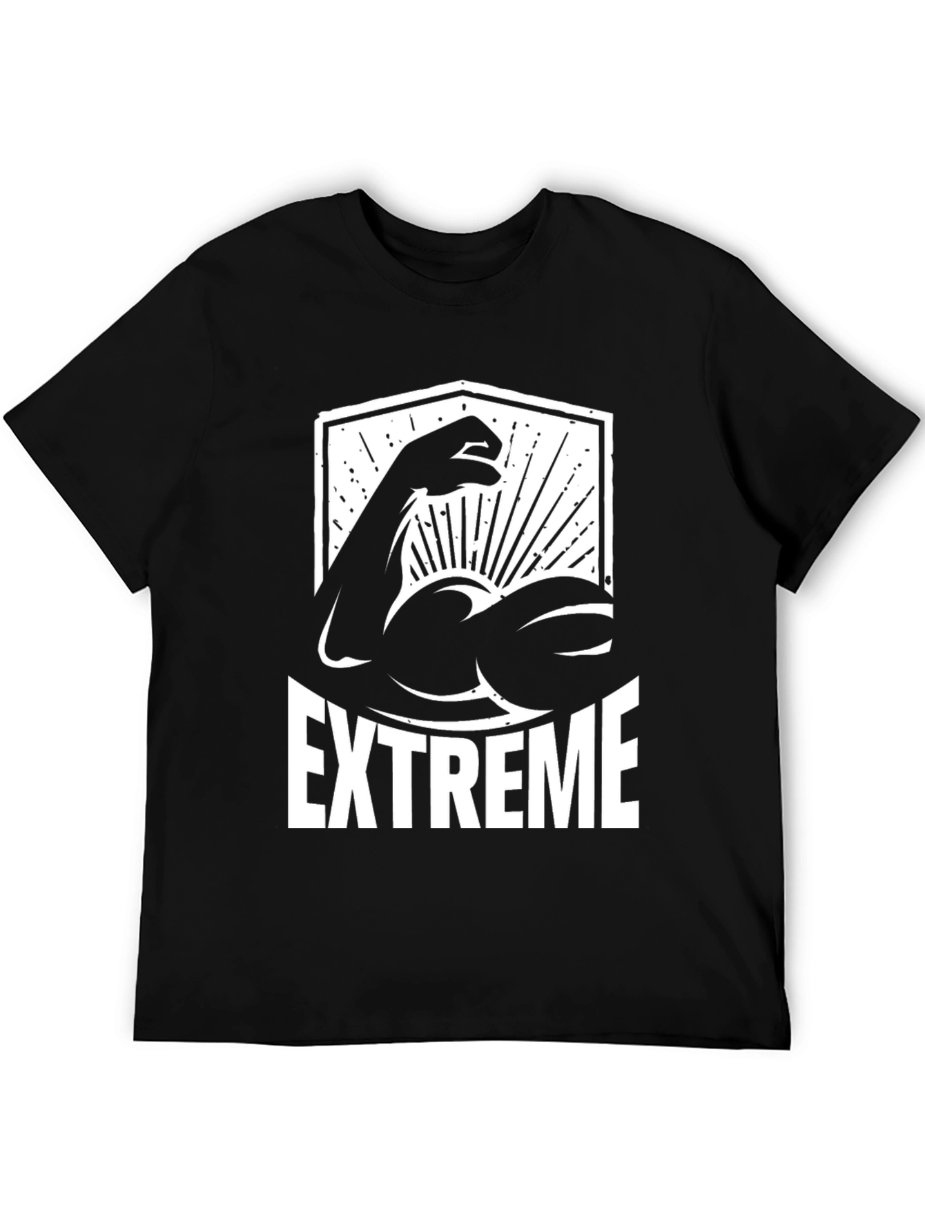 Extreme Muscle Black T-Shirt for Fitness Enthusiasts