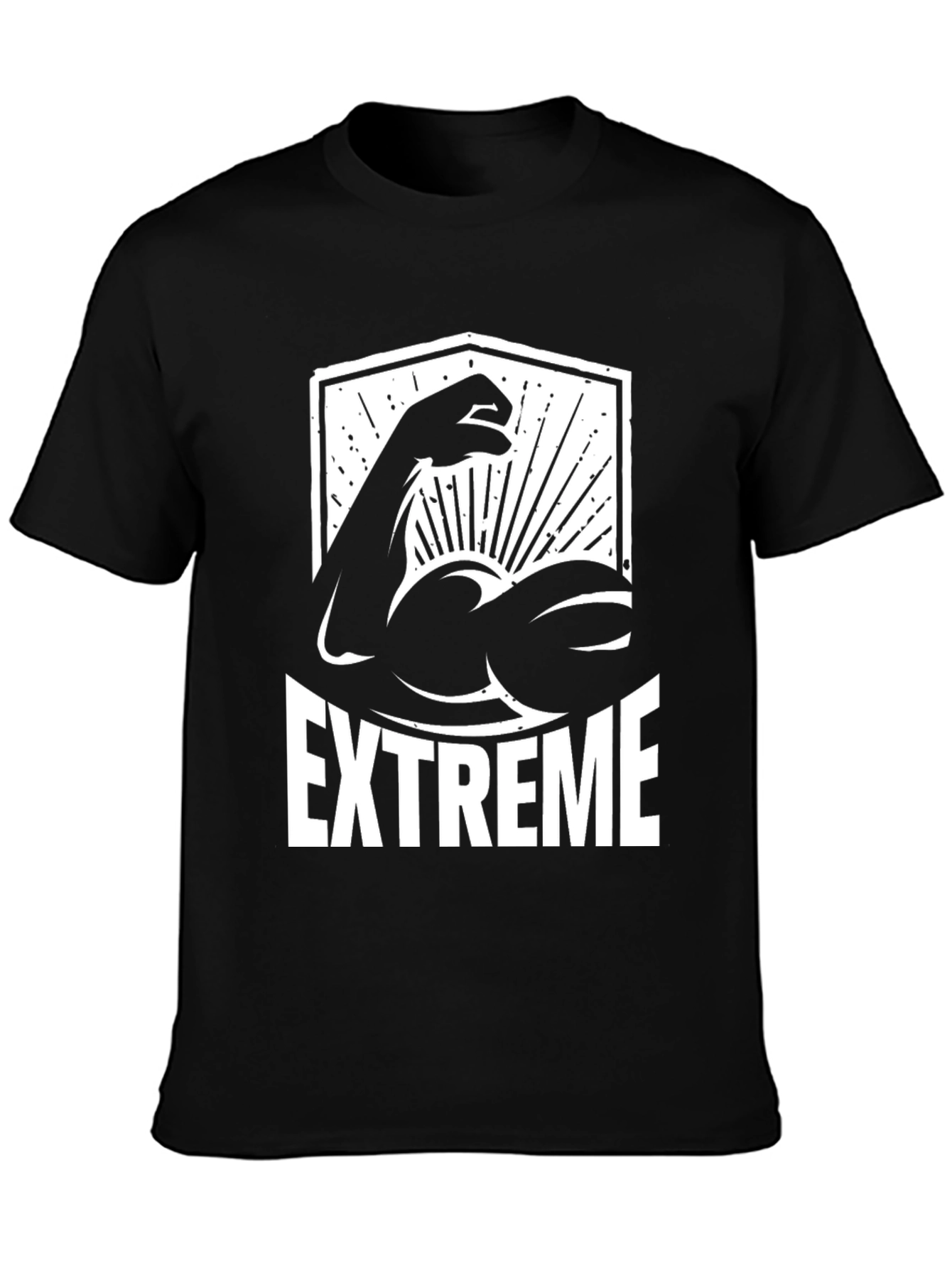 Extreme Muscle Black T-Shirt for Fitness Enthusiasts