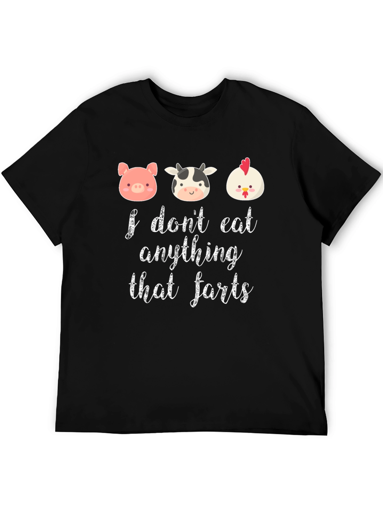 Funny Vegan T-Shirt: I Dont Eat Anything That Farts