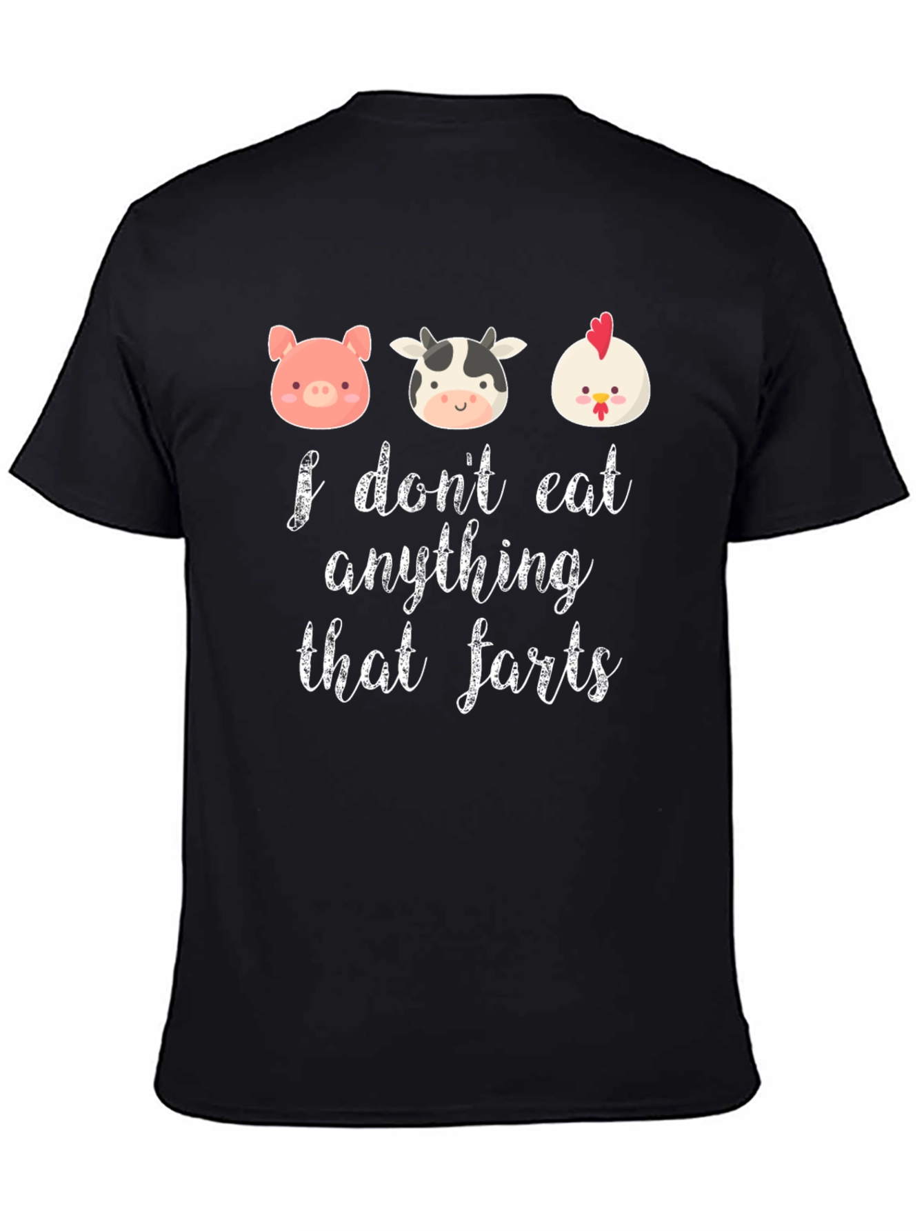 Funny Vegan T-Shirt: I Dont Eat Anything That Farts